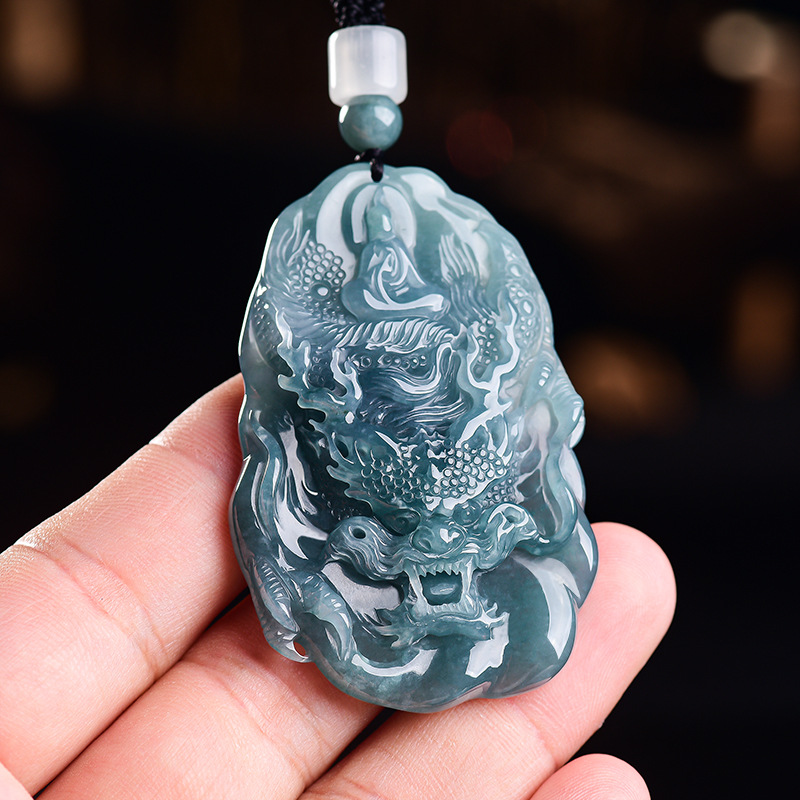 Women'S Accessories And Jewelry - 天然ビルマ翡翠ドラゴンペンダントネックレスヴィンテージデザイナーファッション本物の翡翠高級ジュエリーアクセサリー女性へのギフト