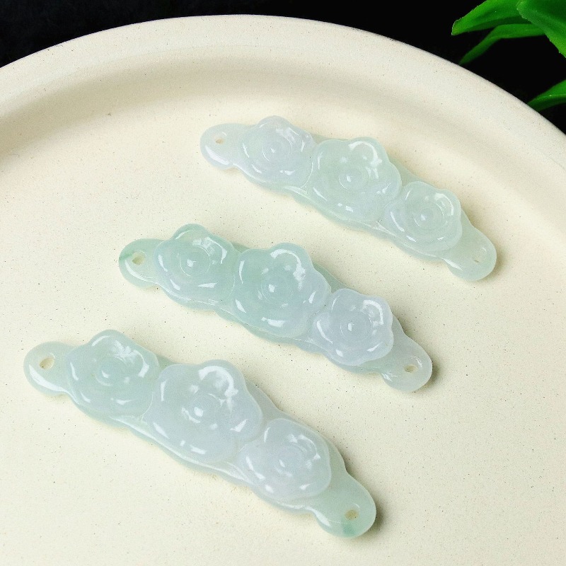 Women'S Accessories And Jewelry - 1pc 天然翡翠エメラルドフラワーハンドカード DIY アクセサリー高級ジュエリーファッションジュエリー絶妙なリアルチャームギフト女性男性