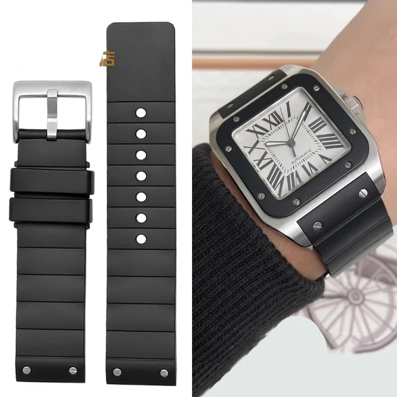 Women'S Accessories Cartier - 男性と女性のための時計ストラップ,ゴム製ブレスレットアクセサリー,防水,23mm,レゴsocos100