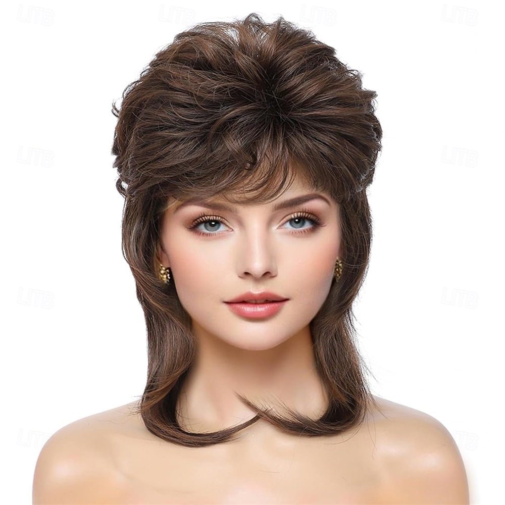 Women'S Accessories In The 80S - HAIRJOY 人工毛マルレットウィッグ女性用ジョーダートエモウィッグ 80 年代 90 年代衣装ファンシーパーティーアクセサリーコスプレハロウィンウィッグ