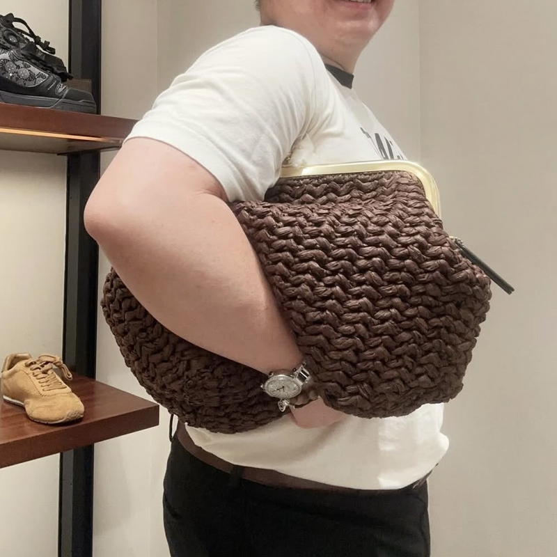 手織りキスロックフレームショルダーラフィアビーチバッグ女性用 - Women'S Accessories Purse のレビューと価格
