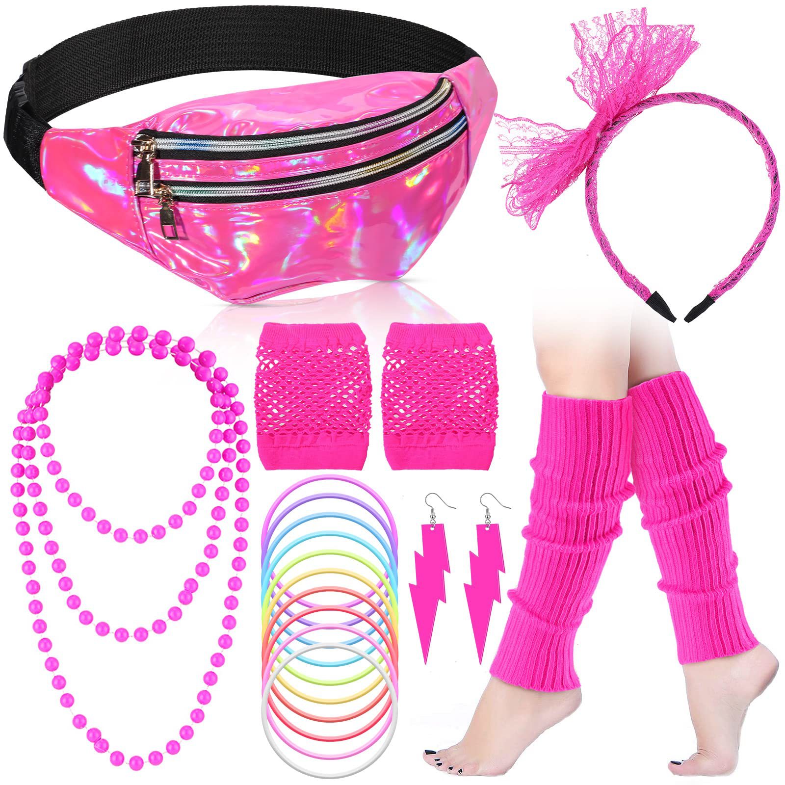 80 年代コスチュームアクセサリー女性レッグウォーマーレース - Women'S Accessories In The 80S のレビューと価格