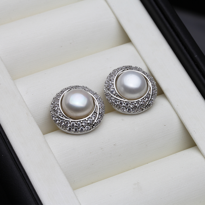 新しい大きな淡水真珠のイヤリング、女性用、ボヘミアンスタイル - Statement Earrings Oversized のレビューと価格