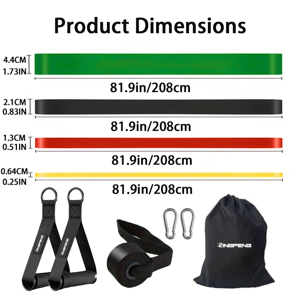 10本セット 4段階強度レジスタンスバンドセット、アクセサリ - Women'S Exercise Accessories のレビューと価格