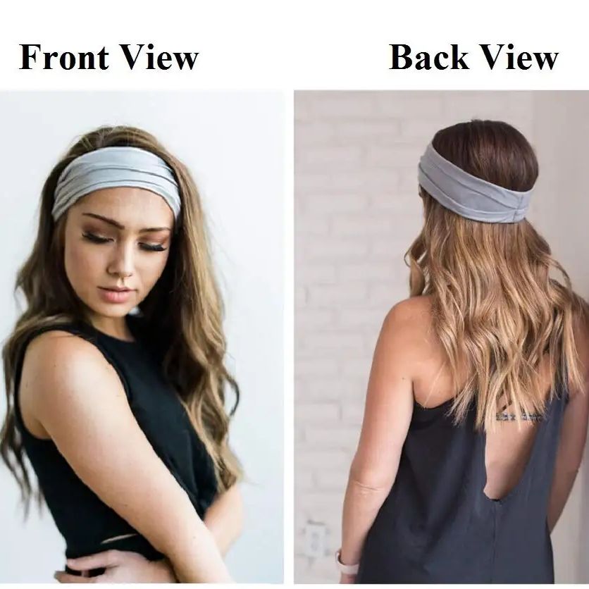 新しいソリッドカラーの弾性ヘアバンドヨガエクササイズ吸汗ヘッ - Women'S Exercise Accessories のレビューと価格
