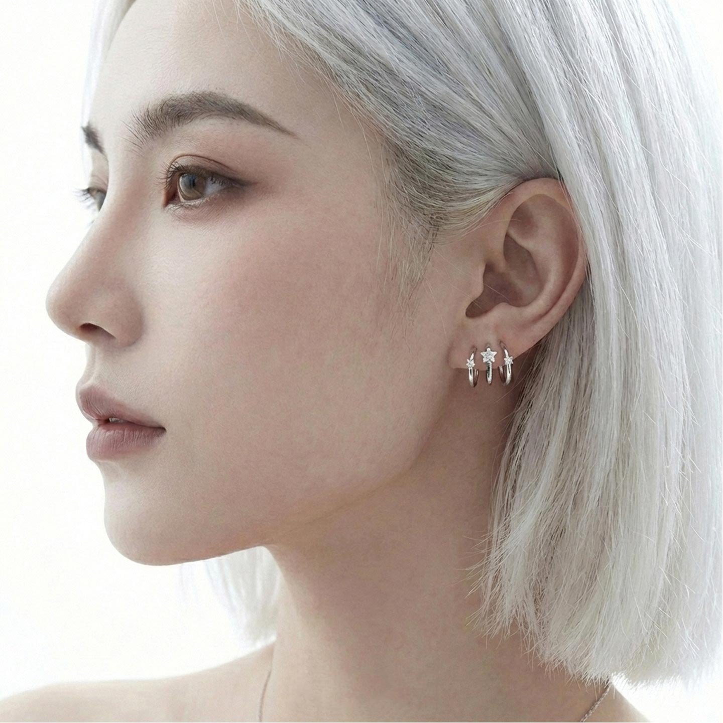 F.I.N.S オリジナル ミニマリスト トリプルプロング  - Statement Earrings Oversized のレビューと価格