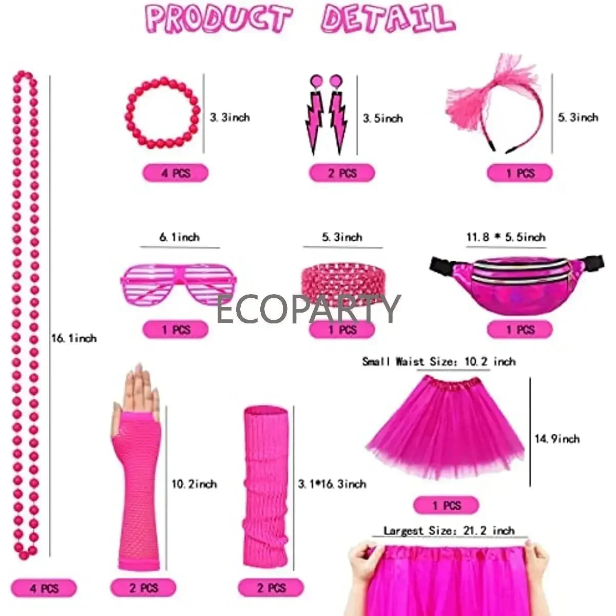 1980年代の女性用コスチュームアクセサリー 80年代のレト - Women'S Accessories In The 80S のレビューと価格