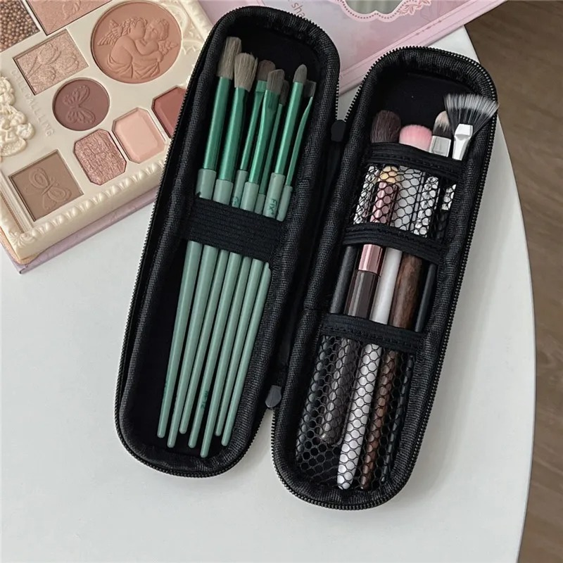 1pc 黒化粧品バッグ防水ダブルジッパー化粧ブラシケース女性 - Women Accessories Box のレビューと価格