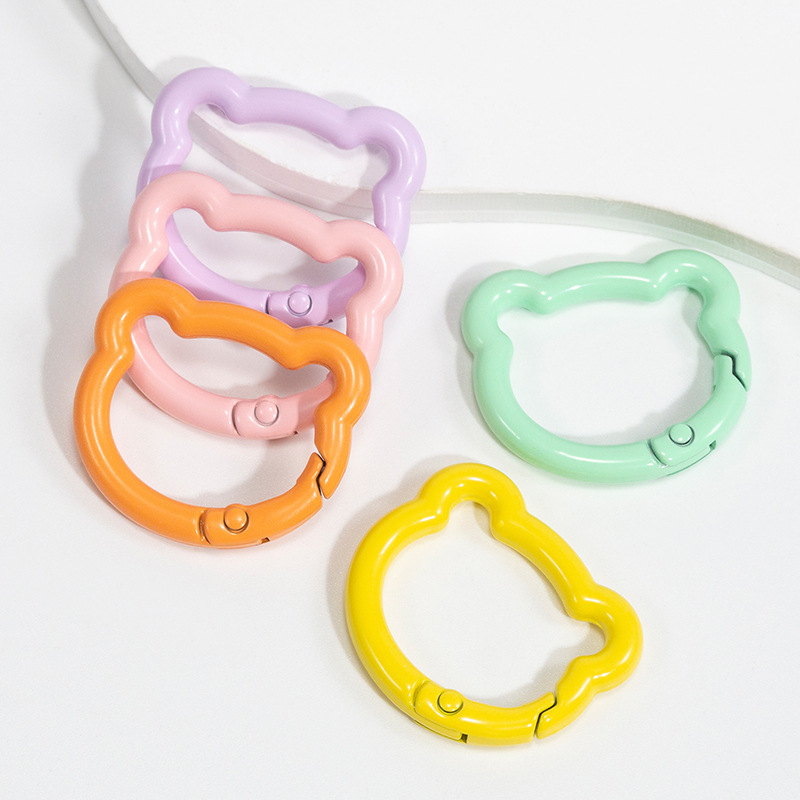 5個入り キュートなハート型猫キーホルダー リング カラビナ - Women'S Accessories Purse のレビューと価格