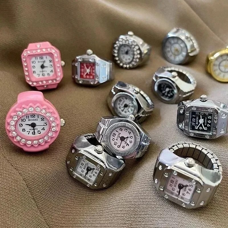 レトロ時計リング Y2K パンククォーツフィンガーウォッチユ - Women'S Accessories In The 80S のレビューと価格
