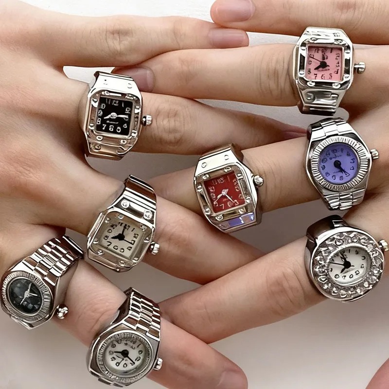 レトロ時計リング Y2K パンククォーツフィンガーウォッチユ - Women'S Accessories In The 80S のレビューと価格