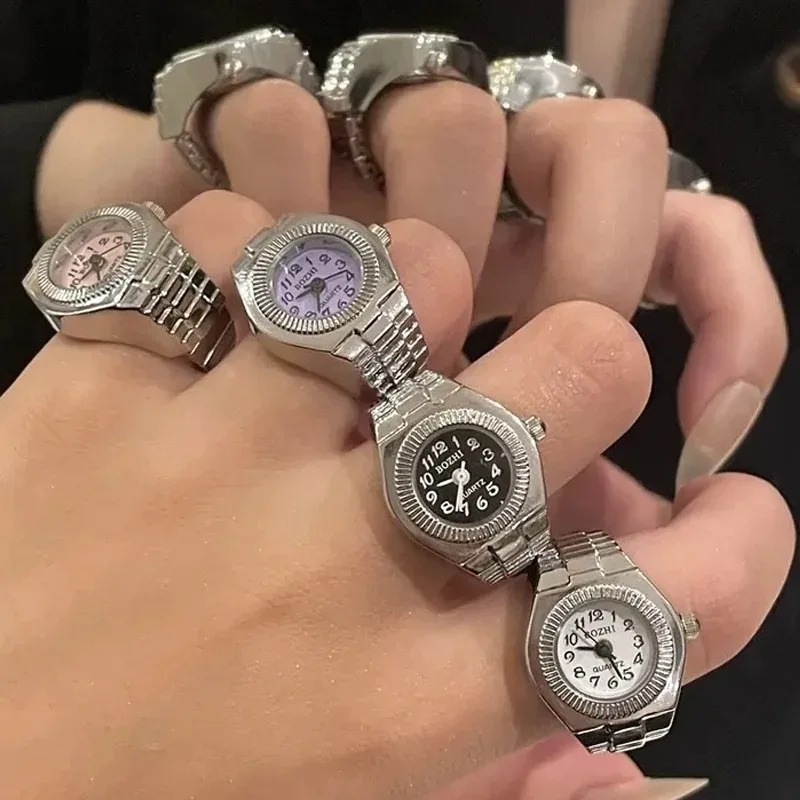 レトロ時計リング Y2K パンククォーツフィンガーウォッチユ - Women'S Accessories In The 80S のレビューと価格