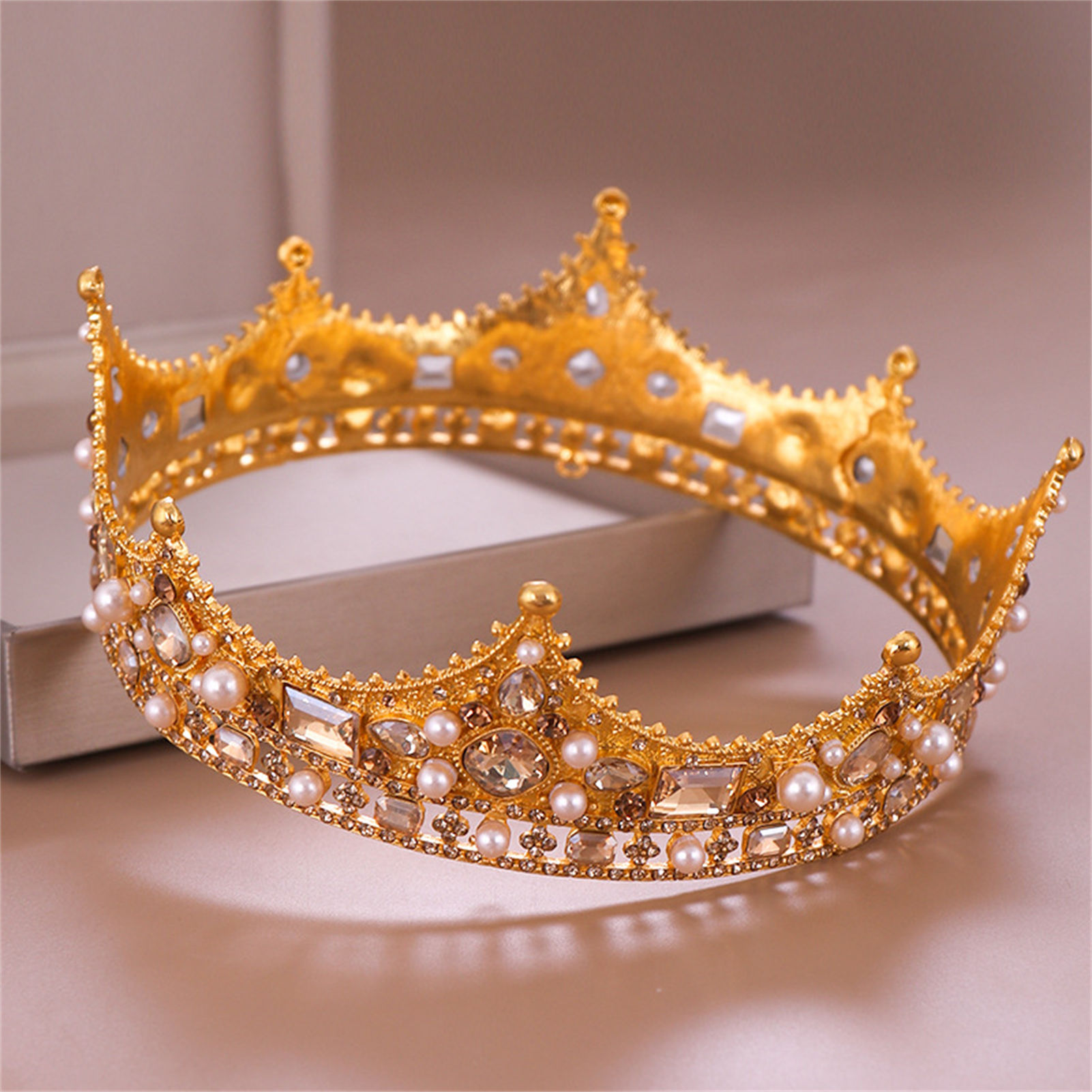 ブライダルクラウンラインストーンティアラバロックヘアアクセサ - Women Accessories For Wedding のレビューと価格