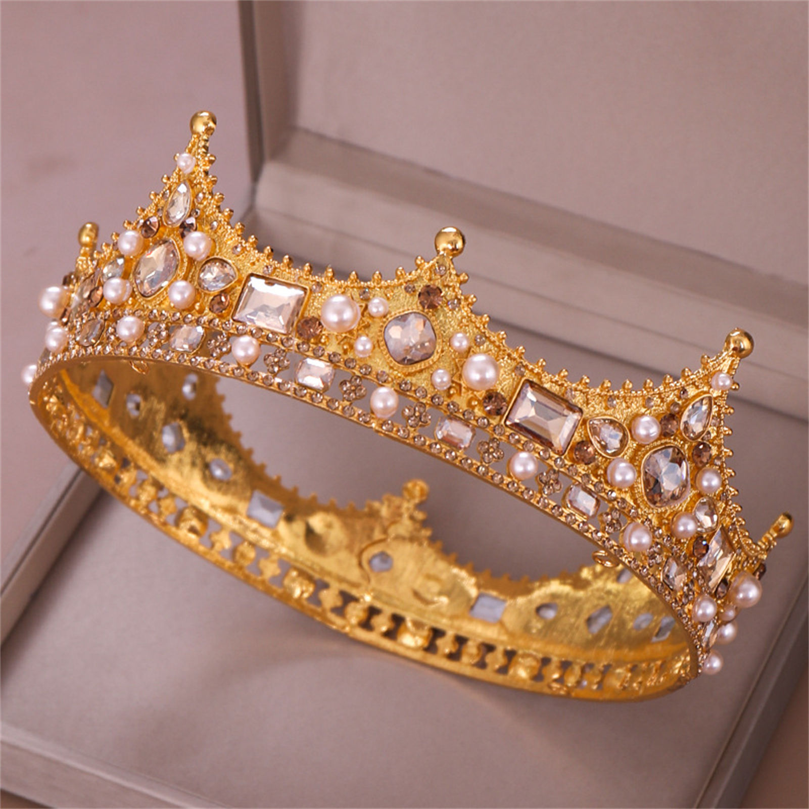ブライダルクラウンラインストーンティアラバロックヘアアクセサ - Women Accessories For Wedding のレビューと価格