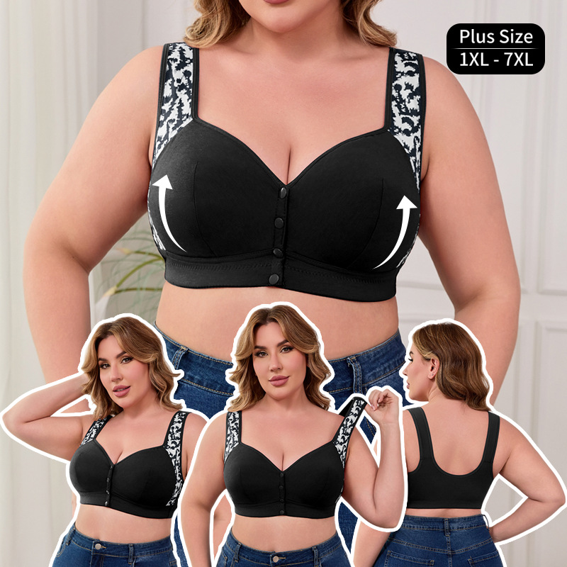 XL-7XL プラスサイズ フロントバックルブラジャー レデ - Women'S Accessories And Jewelry のレビューと価格